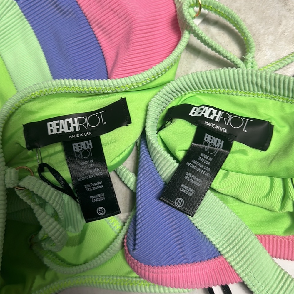 Beach Riot Colorblock Neon Bikini Set - Picture 9 of 10